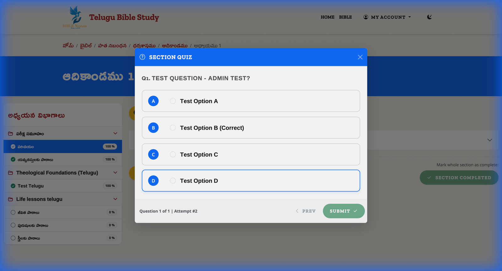 Quiz Interface